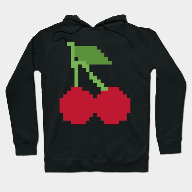 Cherries Pixel Art Hoodie by christinegames